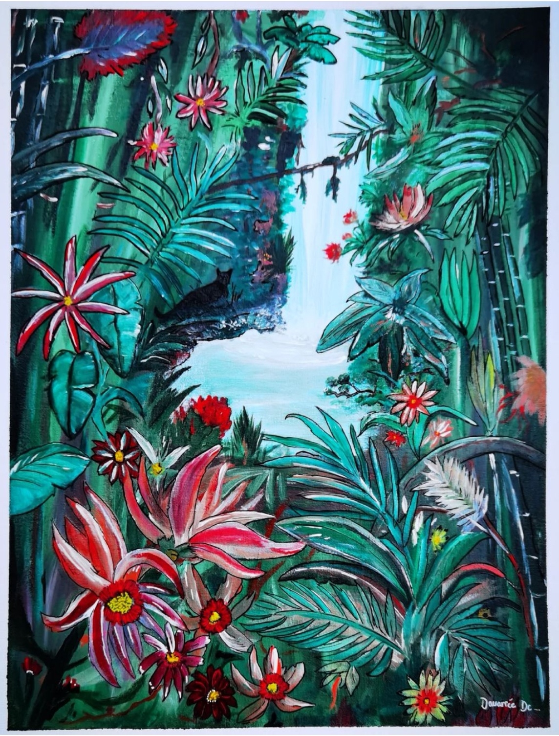 la panthère aux fleurs